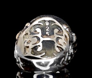 İslami İman İtirafı ile Gümüş Erkek Yüzük - Müslüman Yüzük - Görsel 8