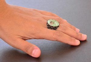 Gerçek Arizona Turkuaz Taş Yüzük, 12.45 Karat, Katı Gümüş Yüzük - Görsel 6