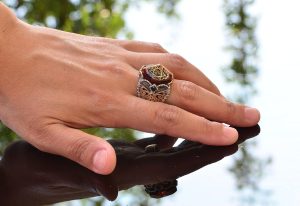 925 Ayar Gümüş İslami Yüzük, Davud Yıldızı, Süleyman Mührü Erkek Yüzüğü, Dini Takı, Güç Yüzüğü - Görsel 6