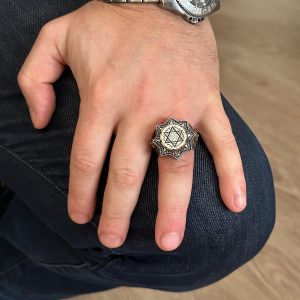 Kral Süleyman Yüzüğü, El Yapımı Yüzük, 925 Ayar Gümüş Erkek Yüzüğü - Görsel 3