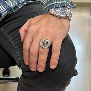 925 Ayar Gümüş Yüzük - Yunan Anahtarı Tasarımı Erkek Yüzüğü - El Yapımı Medusa Yüzük - Görsel 3