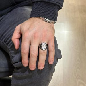 Phoenix Gümüş Yüzük, Davut Yıldızı Yüzüğü, 925 Ayar Gümüş Erkek Yüzüğü - Görsel 3