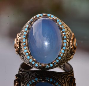 Gerçek Doğal Akik Taşlı Yüzük, 11.40 Karat, Erkek Gümüş Yüzük - Görsel 5