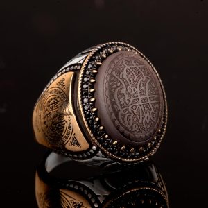 Erkek Yüzük, 925 Ayar Gümüş Yüzük, Müslüman Yüzük - Görsel 4