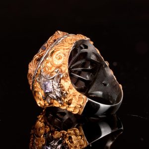 925 Ayar Gümüş Erkek Yüzük, Gerçek Doğal Ametist Taşlı Yüzük, Sultan Yüzüğü - Görsel 5