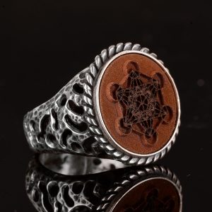 El Yapımı 925 Ayar Katı Gümüş Yüzük - Metatron'un Belirgin Mühür Tasarımı - Erkekler için Özel Yüzük - Zamansız Zarafet ve Ona Hediye Edilecek Farklı Bir Seçenek - Görsel 4