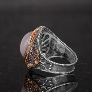 925 Ayar Gümüş Yüzük - Gerçek Oval Opal Taşı ile Tasarlanmış Şık Takı Parçası - Görsel 6