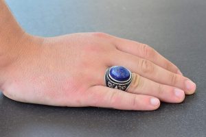 Erkekler için Zarif Doğal Taş Koleksiyonu: 925 Ayar Gümüş Yüzükler - Lapis Lazuli Seçimi - Görsel 6