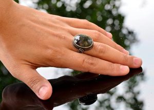 Gümüş Yüzük, Doğal Zümrüt Taşı, Vintage Tasarım - Görsel 6