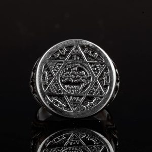 David Yıldızı Yüzüğü, 925 Ayar Gümüş Yüzük, Süleyman Mührü Yüzüğü, Kral Süleyman Yüzüğü - Görsel 2