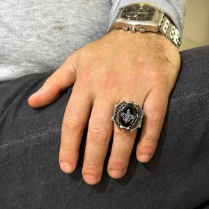 925 Ayar Gümüş Erkek Orta Doğu Fleur-de-Lis Yüzük - Cesur ve Şık Tasarım, Günlük Kullanım ve Özel Günler için İdeal - Görsel 3