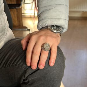 925 Ayar Gümüş Erkek Yüzük, Davud Yıldızı Yüzüğü, Erkekler için Farklı Yüzük - Görsel 3