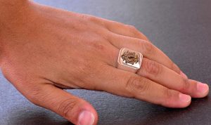 Ateşli Gümüş Yüzük - Sembollerle (Aslan) Erkek Yüzüğü - Görsel 6