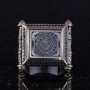 İslami Yüzük, 925 Ayar Gümüş Erkek Yüzüğü, Davut Yıldızı Yüzüğü, Süleyman Mührü Yüzüğü - Görsel 5