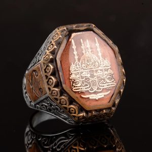 İslami Erkek Yüzük - 925 Ayar Gümüş ve Cami Sembol Tasarımı - Görsel 3