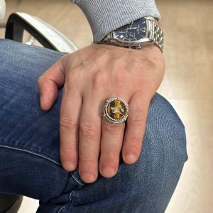 Kaplan Gözü Gümüş Yüzük, Sembolik Yüzük, 925 Ayar Gümüş Yüzük - Görsel 3