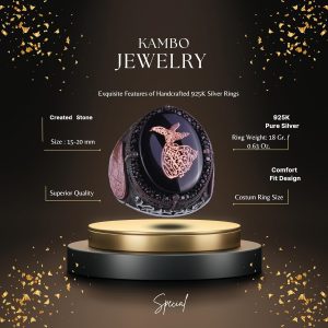 925 Ayar Gümüş El Yapımı Erkek Yüzük - Davut Yıldızı Yüzüğü (Sema Töreni) - Görsel 2