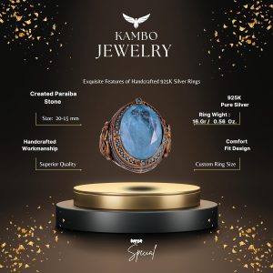 925 Ayar Gümüş Erkek Yüzük, Oluşturulmuş Taş, El Yapımı Vintage Tasarım İfade Yüzüğü (Oluşturulmuş Açık Mavi Paraiba) - Görsel 2