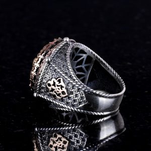 Kaplan Gözü Gümüş Yüzük, Sembolik Yüzük, 925 Ayar Gümüş Yüzük - Görsel 2