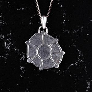 925 Ayar Gümüş Tasarım Kolye Ucu - Burç Kolye - El Yapımı Kolye (Dalgalar) - Görsel 4