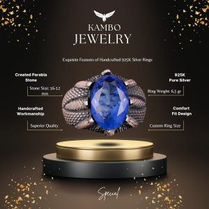 Klavuz Gümüş Yüzük, 925 Ayar Gümüş Erkek Yüzüğü, Yapay Taş Yüzük - Görsel 6