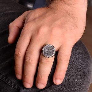 Sterling Gümüş Erkek Yüzük, Davut Yıldızı Yüzük, Sembolik Yüzük, Davut Yüzüğü - Görsel 3