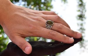 Gerçek Doğal Jasper Taş Yüzük, 925 Ayar Gümüş Erkek Yüzük (Model-5) - Görsel 6