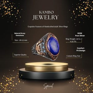 Gerçek Doğal Druzy Kristal Kuvars Taş Yüzük, Vintage Yüzük, 925 Ayar Gümüş Yüzük - Görsel 2