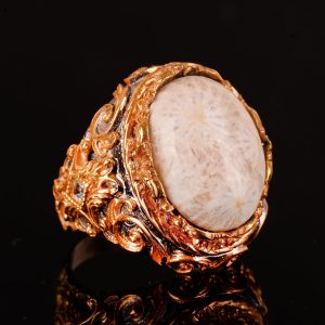 Gerçek Doğal Mercan Taşı Yüzük, El Yapımı Yüzük, Sultan Yüzüğü, 925 Ayar Gümüş Yüzük - Görsel 5