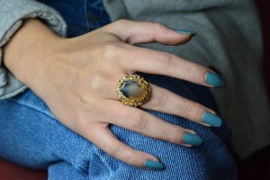 Gerçek Doğal Yemeni Akik Taşı Yüzük, El Yapımı Sultan Yüzük, 925 Ayar Gümüş Altın Kaplama Erkek Yüzüğü - Görsel 7