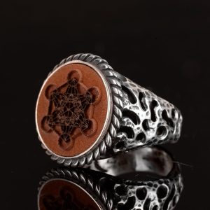 El Yapımı 925 Ayar Katı Gümüş Yüzük - Metatron'un Belirgin Mühür Tasarımı - Erkekler için Özel Yüzük - Zamansız Zarafet ve Ona Hediye Edilecek Farklı Bir Seçenek - Görsel 5