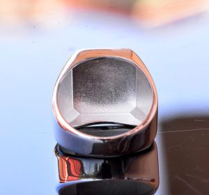 Ateşli Gümüş Yüzük - Sembollerle (Aslan) Erkek Yüzüğü - Görsel 8