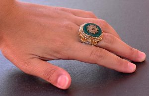 Jade Taş Yüzük - 925 Ayar Gümüş Yüzük - El Yapımı Erkek Altın Kaplama Yüzük (Aslan) - Görsel 6