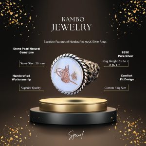 925 Ayar Gümüş Yüzük - Damgalı Erkek Yüzüğü - Semboller Yüzüğü (Osmanlı Simgesi) - Görsel 2