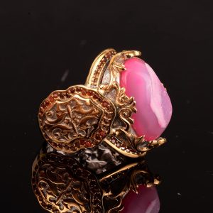 El Yapımı 925 Ayar Gümüş Yüzük Druzy Kuvars Taşı: - - Görsel 4