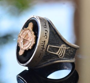 Pusula Simgesi ile 925 Ayar Gümüş Erkek Yüzük - Görsel 4