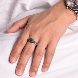 Gerçek Doğal Taş Yüzük, Kadınlar için Doğum Taşı Yüzüğü, 925 Ayar Gümüş Yüzük - Görsel 6