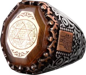 925 Ayar Gümüş Erkek Yüzük, Davud Yıldızı Yüzüğü, Solomon Sembolü - Görsel 1