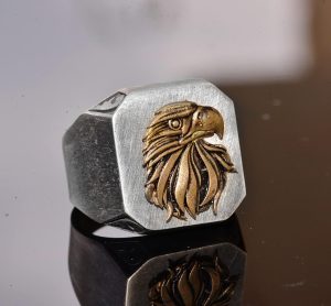 925 Ayar Gümüş Erkek Yüzük - Yüzükler - El Yapımı Yüzük (Kartal) - Görsel 3