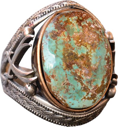 Gerçek Doğal Arizona Turkuaz Taş Yüzük, 11.40 Karat, Kılıç Yüzüğü, Sterlin Gümüş Yüzük - Görsel 1