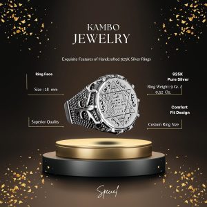 925 Ayar Gümüş Erkek Yüzük, Davud'un Yıldızı Yüzüğü, Kral Süleyman Yüzüğü, El Yapımı Özel Yüzük Erkekler İçin (Özelleştirilebilir) - Görsel 2