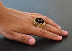 Erkek Gümüş Yüzük - Altın Kaplama Yüzük - Mühür Yüzüğü (Gemi İskelesi) - Görsel 6