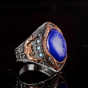 Gerçek Doğal Druzy Kristal Kuvars Taş Yüzük, Vintage Yüzük, 925 Ayar Gümüş Yüzük - Görsel 4