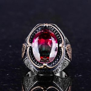 925 Ayar Sterling Gümüş Yüzükler, Renksiz Oluşturulmuş Taş Yüzük - Çeşitli ve Farklı Koleksiyon, Moda Takı - Görsel 4