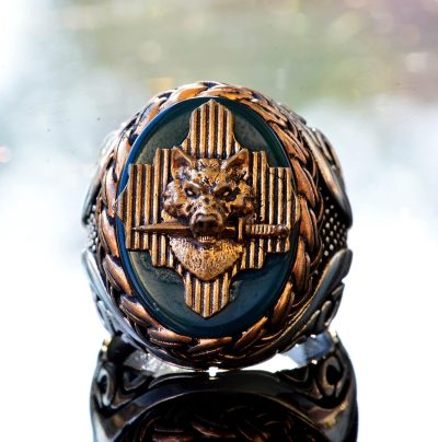 Kurt Yüzüğü, Vahşi Yaşam, El Yapımı Yüzük, Sterlin Gümüş Yüzük - Görsel 5