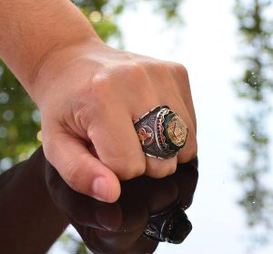 David Yıldızı Erkek Yüzüğü, Osmanlı Sembolü, Süleyman Yüzüğü, 925 Ayar Gümüş Erkek Yüzüğü, Büyük Yüzük - Görsel 7