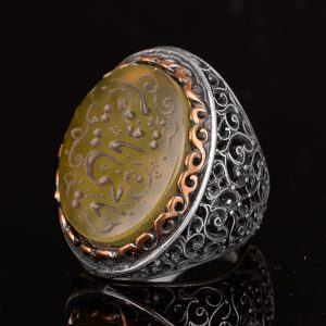 Regal ve Sembolik Erkek 925 Ayar Gümüş Yüzük Koleksiyonu - Doğal Taşlar ve Sembolik İkonlarla Süslenmiştir - Görsel 4