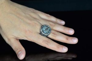 925 Ayar Gümüş Erkek Yüzük, Müslüman Yüzük, İslami Yüzük - Görsel 6