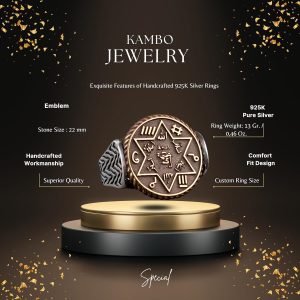 David Yıldızı Erkek Yüzüğü - 925 Ayar Gümüş Sihirli Yüzük - Görsel 2