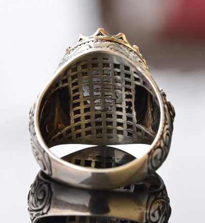 Erkekler için 925 Ayar Gümüş Yüzük - Gerçek Doğal Safir Taşı - Görsel 8